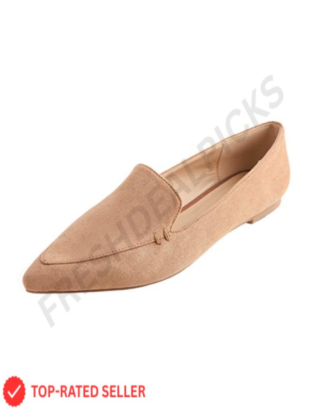Women's Pointed Toe Loafer Flats Slip On Comfort Driving Office Shoes Faux Suede